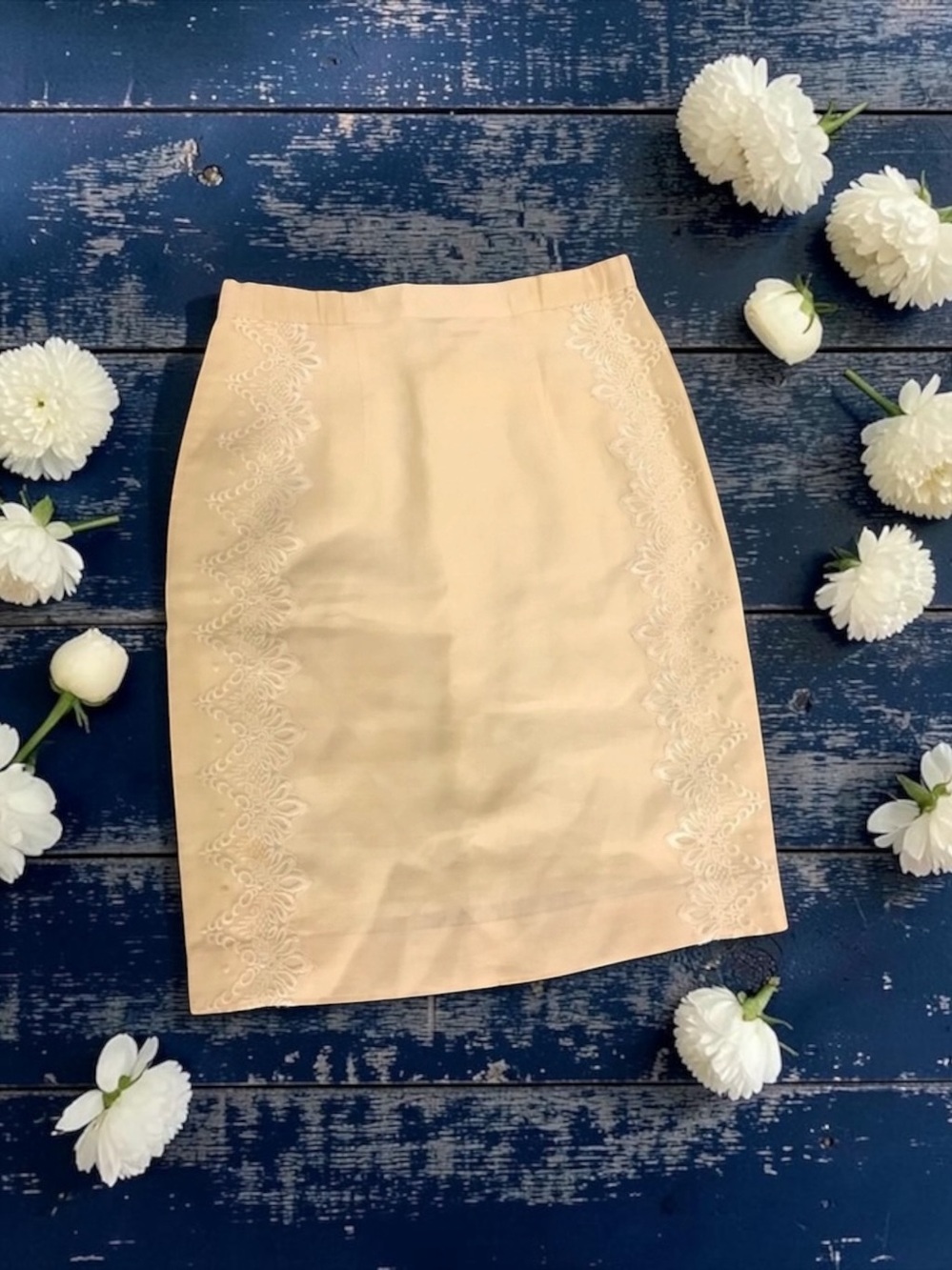 Sweet lace linen vintage 90s Y2K skirt